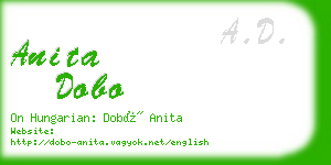 anita dobo business card